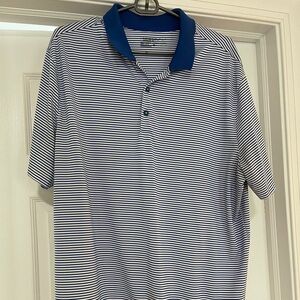 Nike golf dri fit Striped Polo Shirt - Blue and White